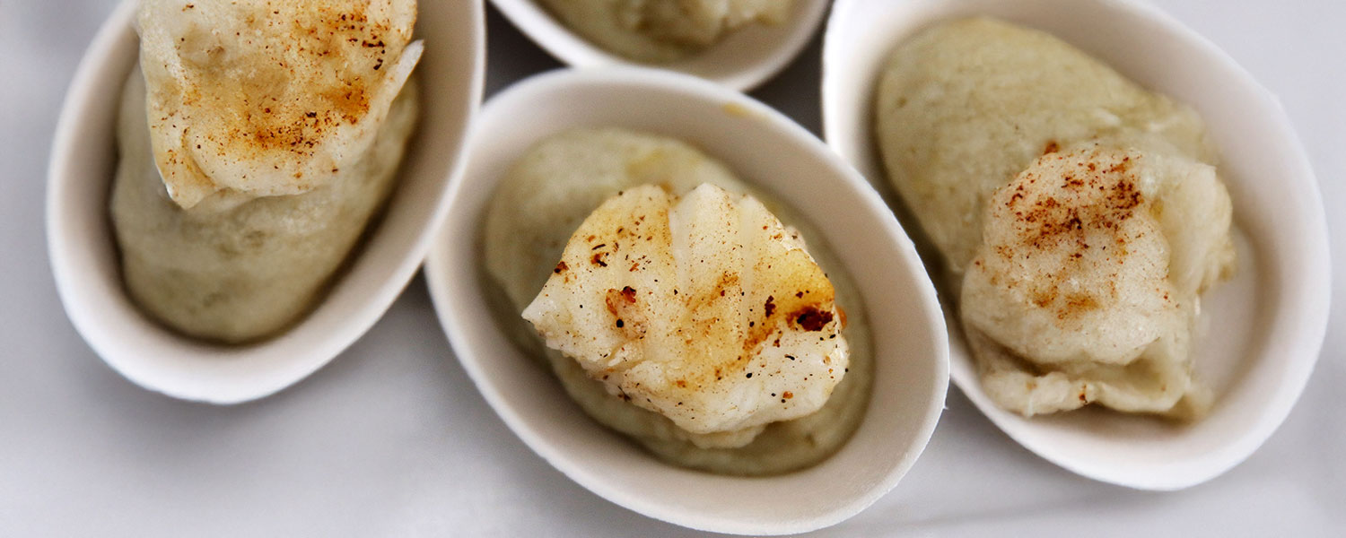 Légine poêlée & purée de patate douce au gingembre péi